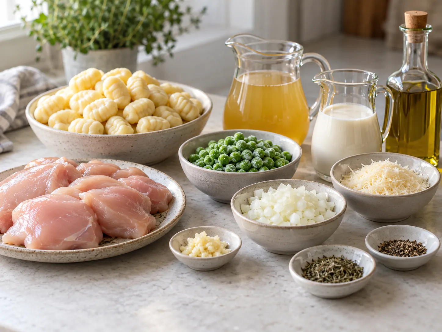Creamy Chicken and Pea Gnocchi