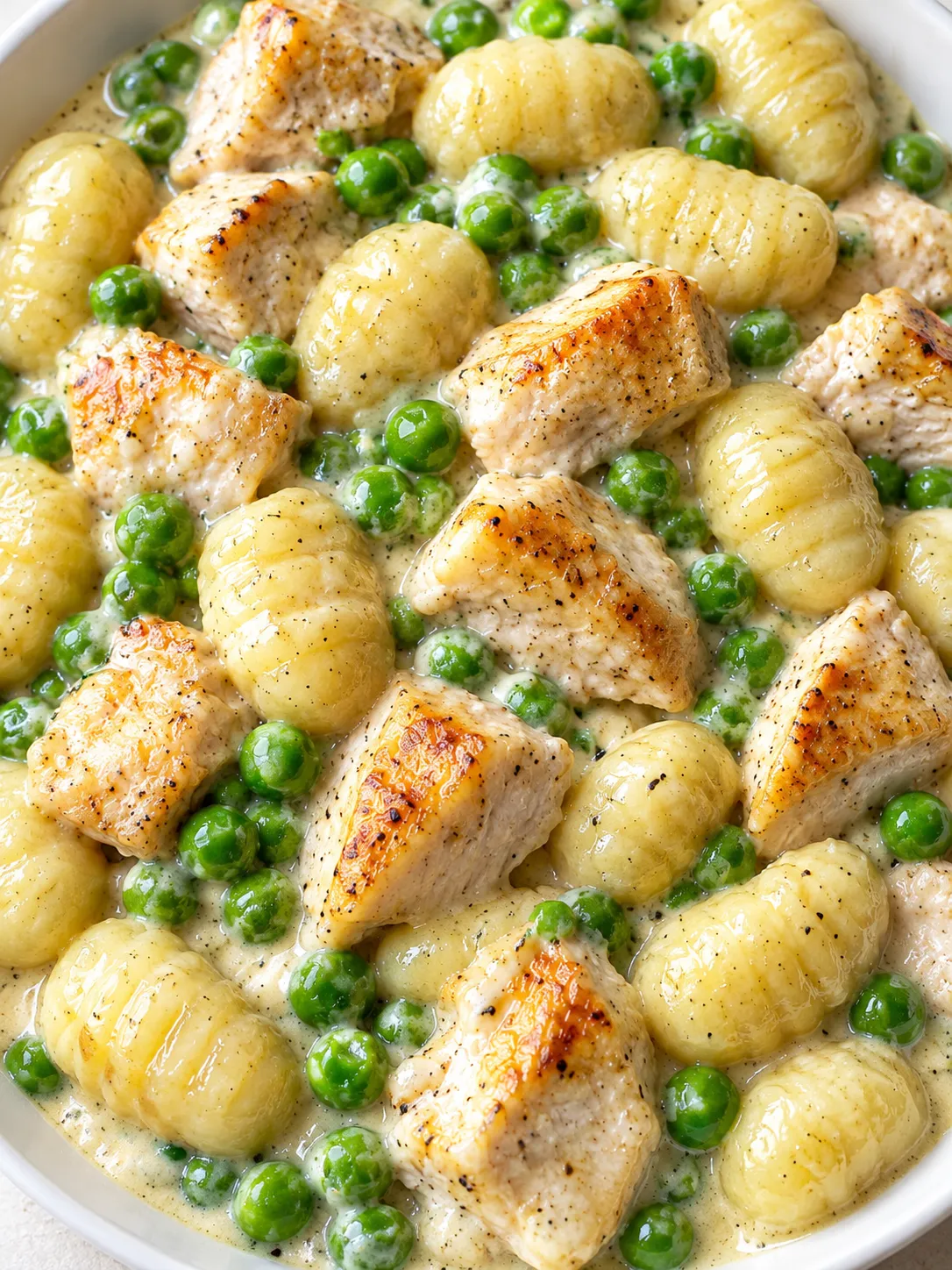Creamy Chicken and Pea Gnocchi