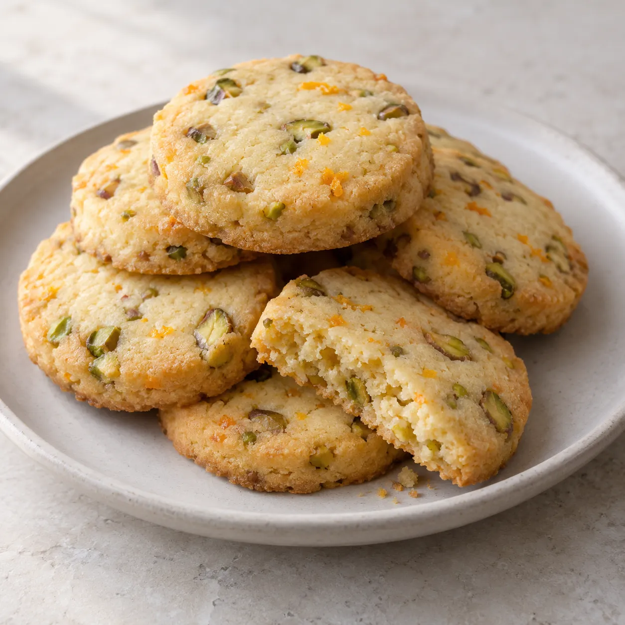 Orange Pistachio Shortbread