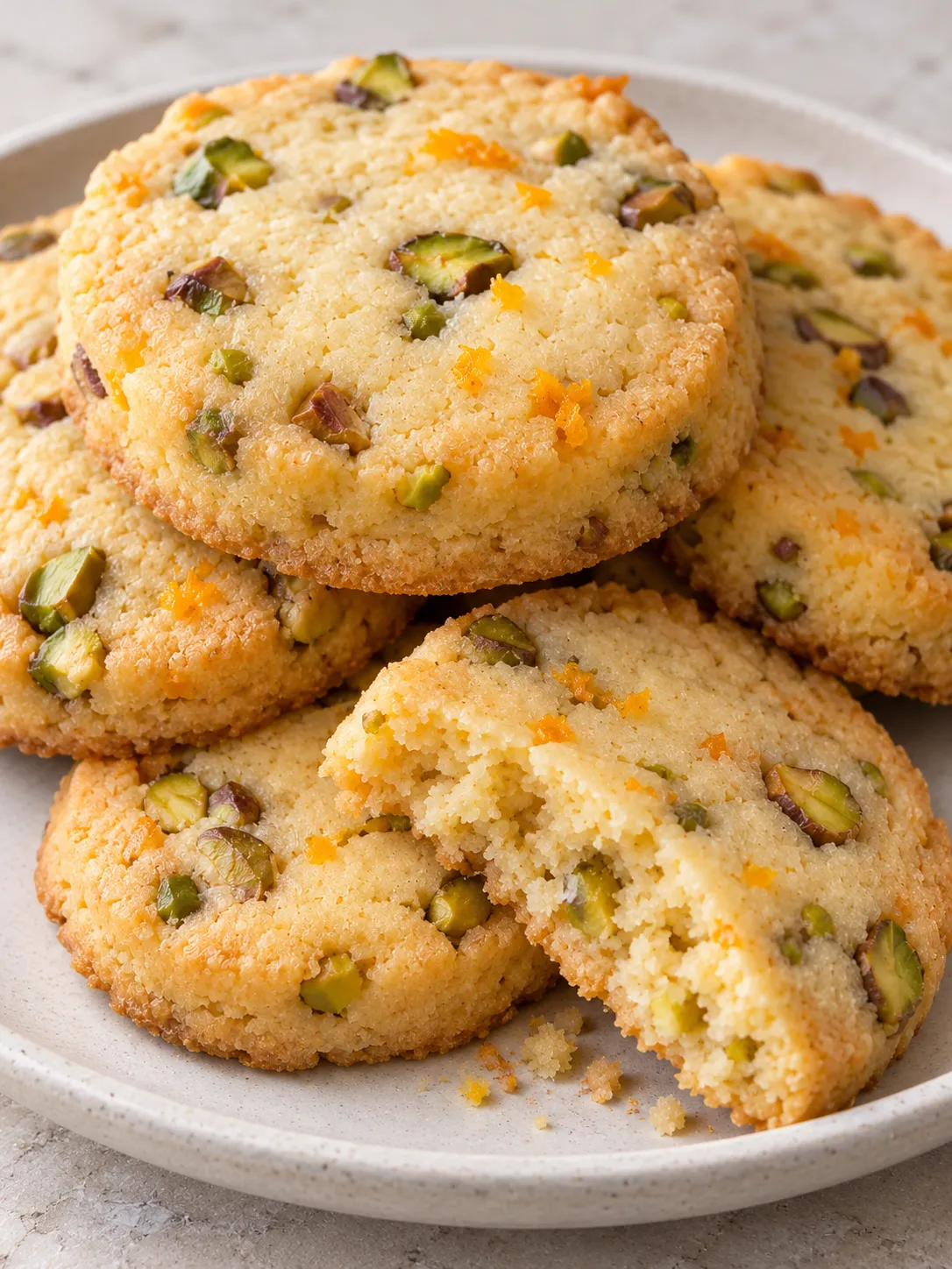 Orange Pistachio Shortbread