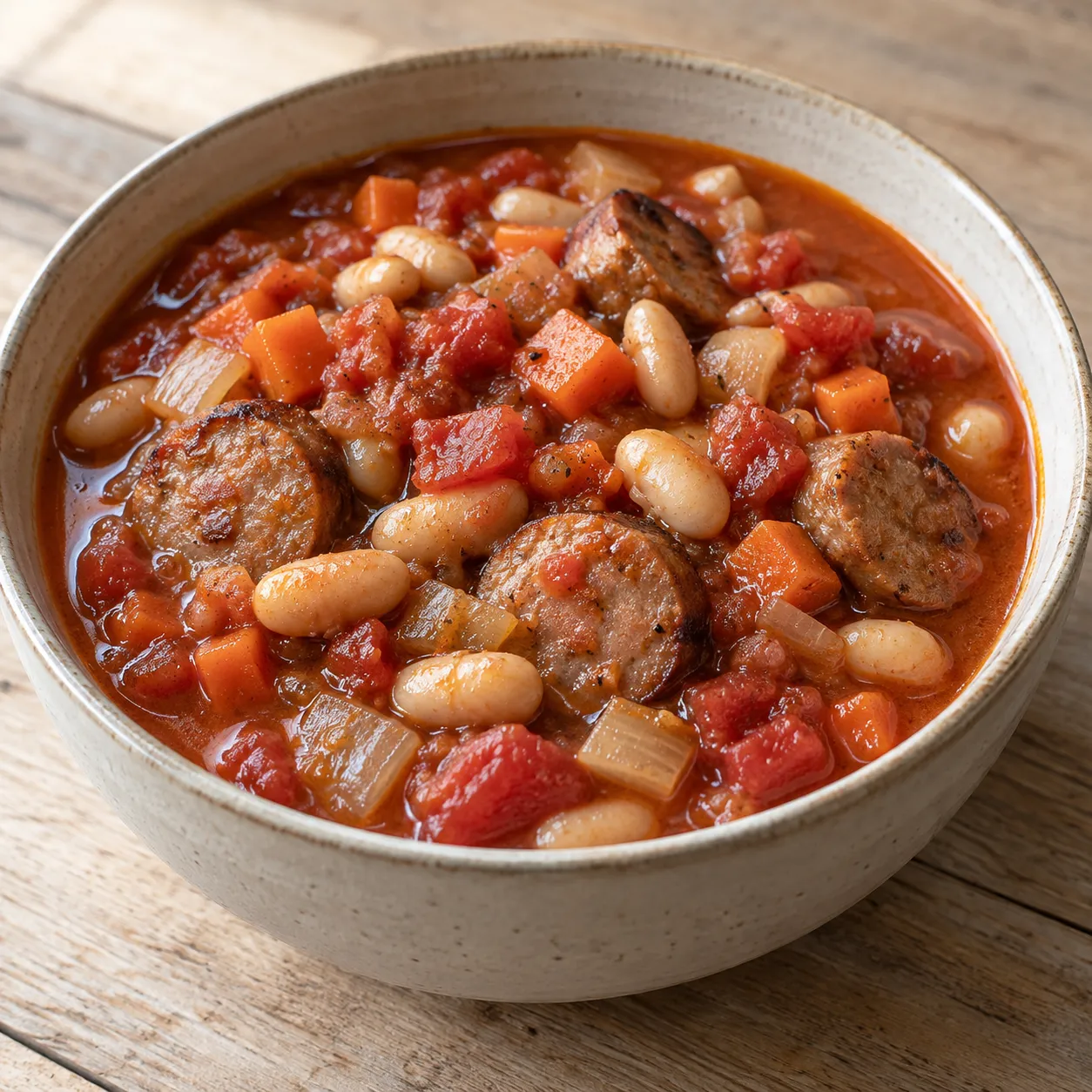 Sausage and White Bean Tomato Stew