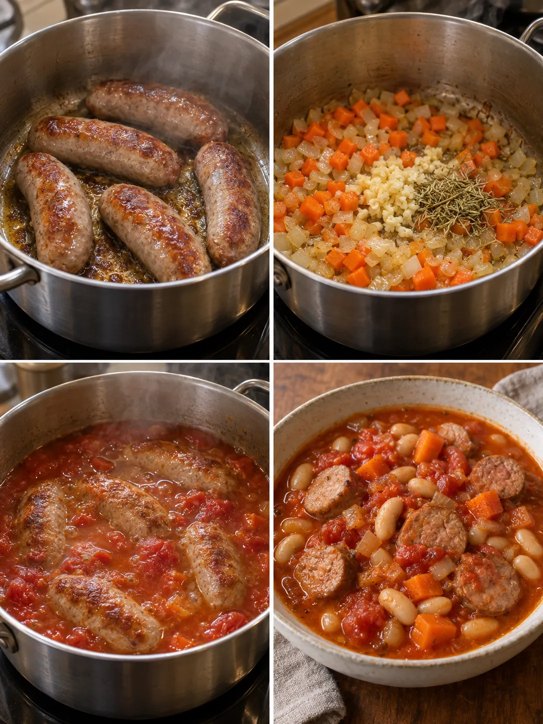 Sausage and White Bean Tomato Stew
