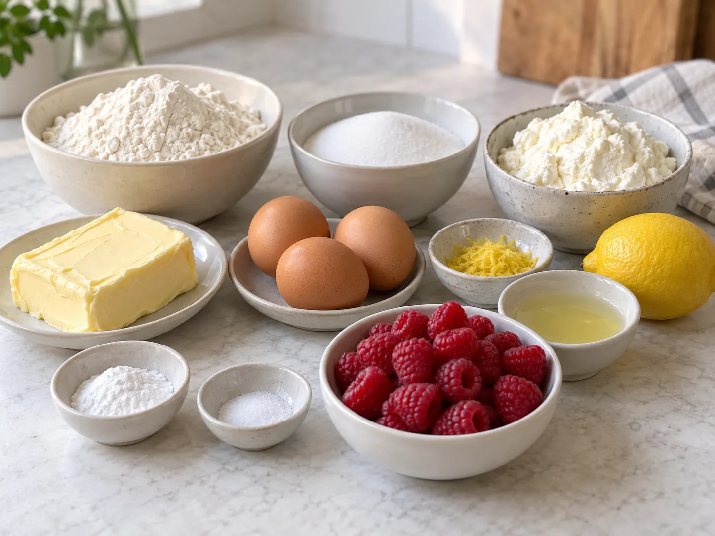 Lemon Raspberry Ricotta Squares