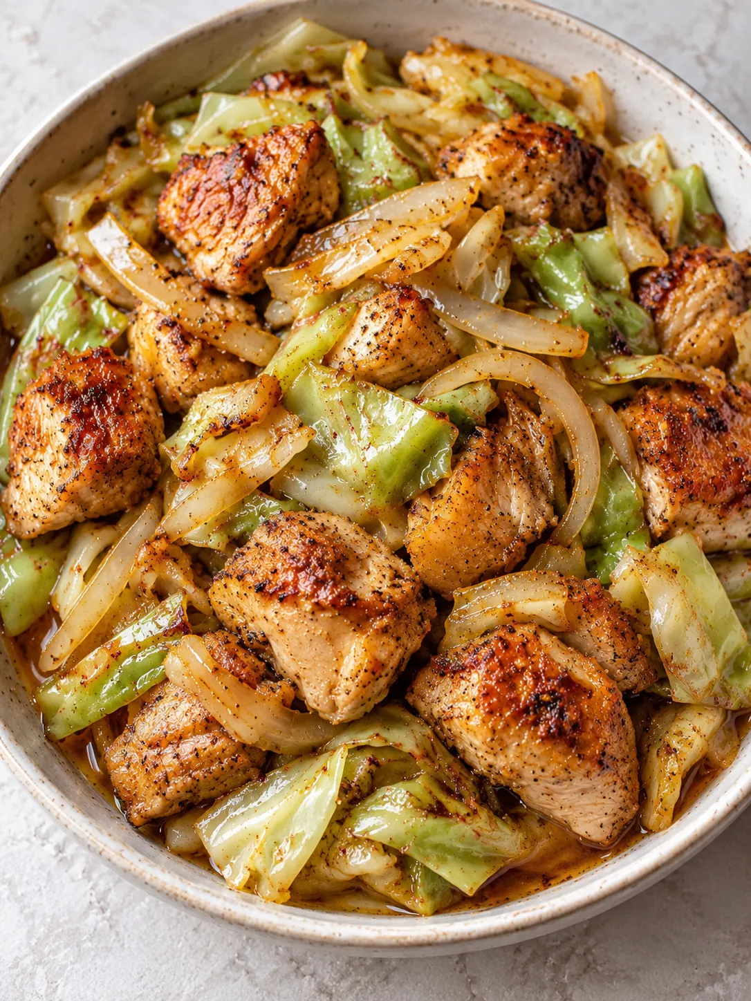 Garlic Butter Chicken and Cabbage Skillet