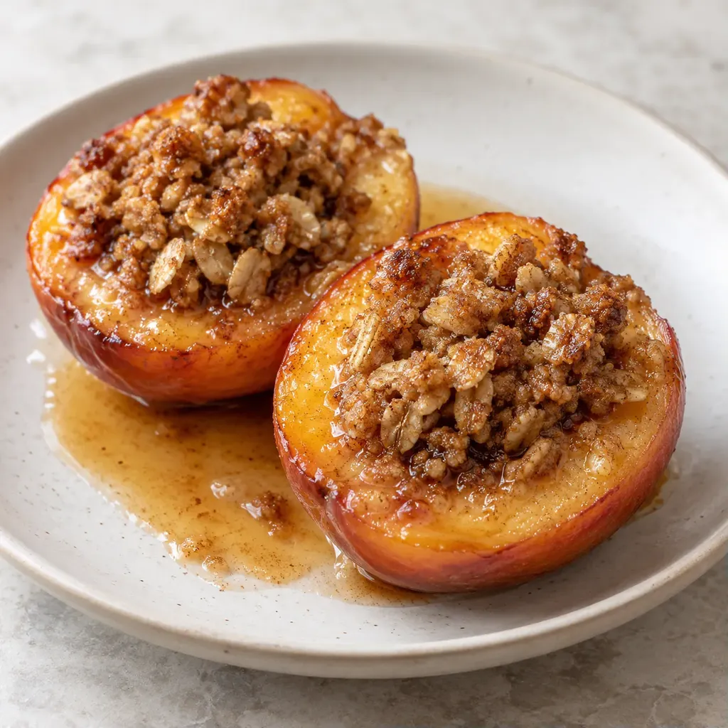 Cinnamon Honey Baked Peaches