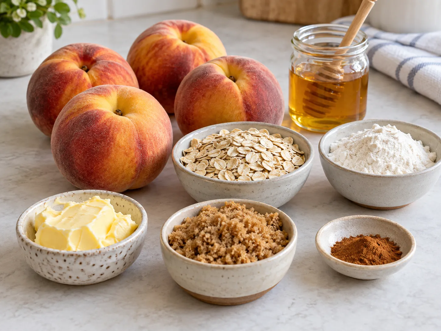 Cinnamon Honey Baked Peaches