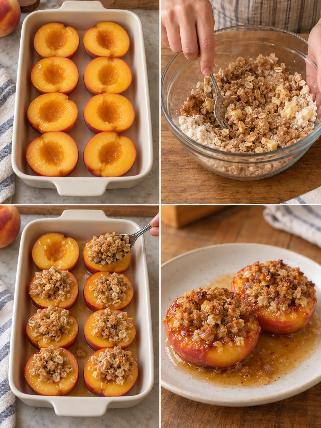 Cinnamon Honey Baked Peaches
