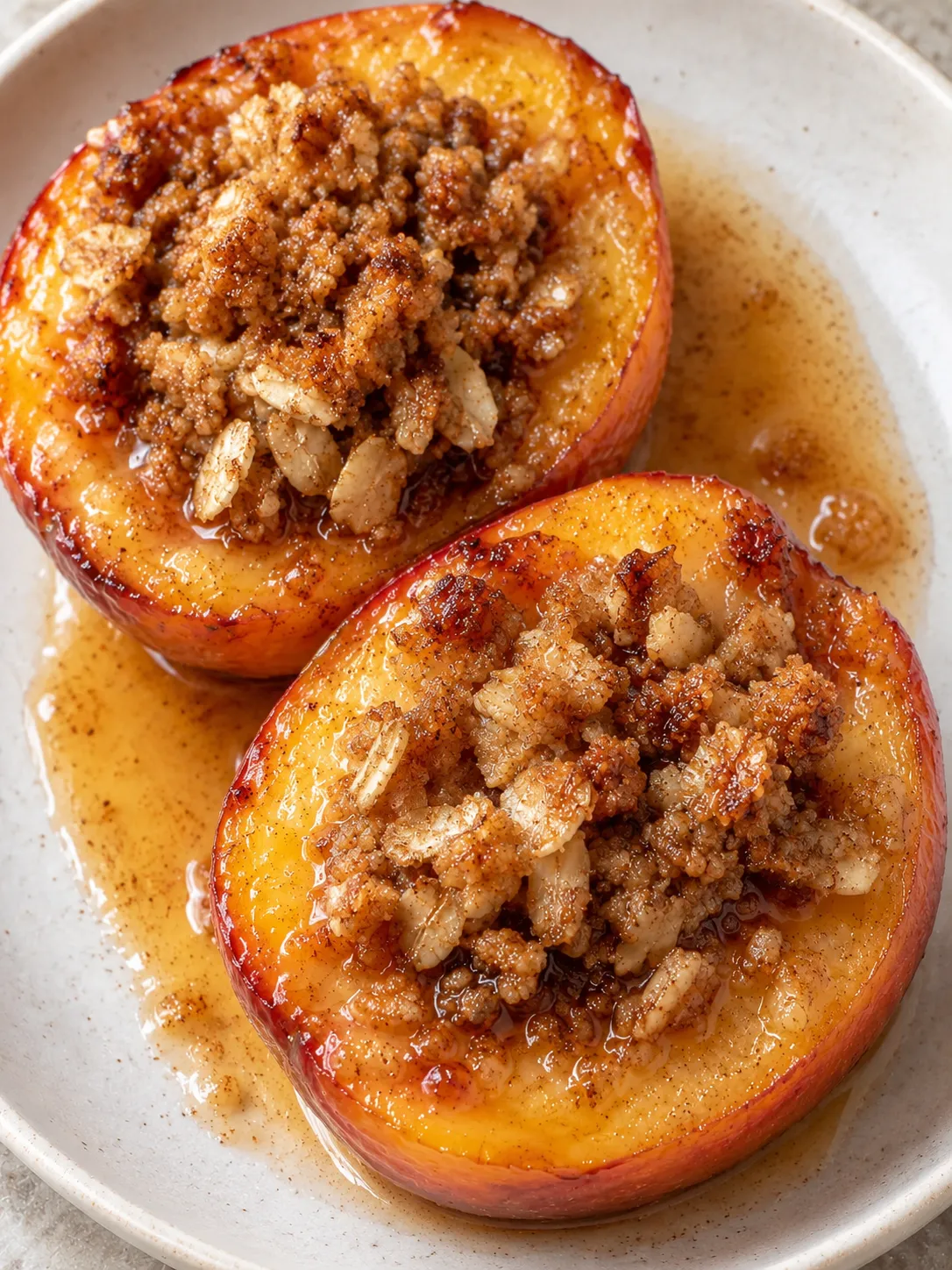 Cinnamon Honey Baked Peaches