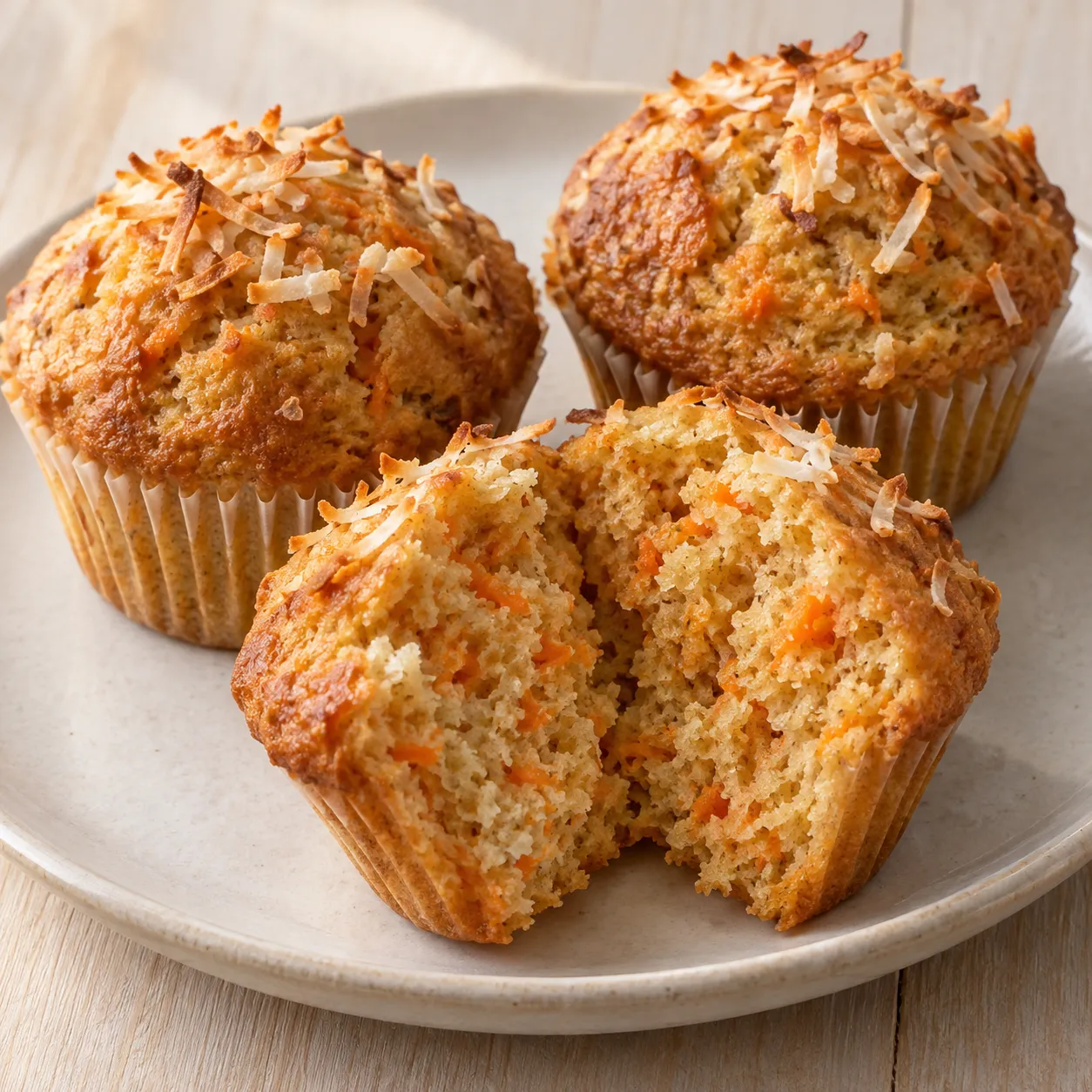 Carrot Coconut Breakfast Muffins