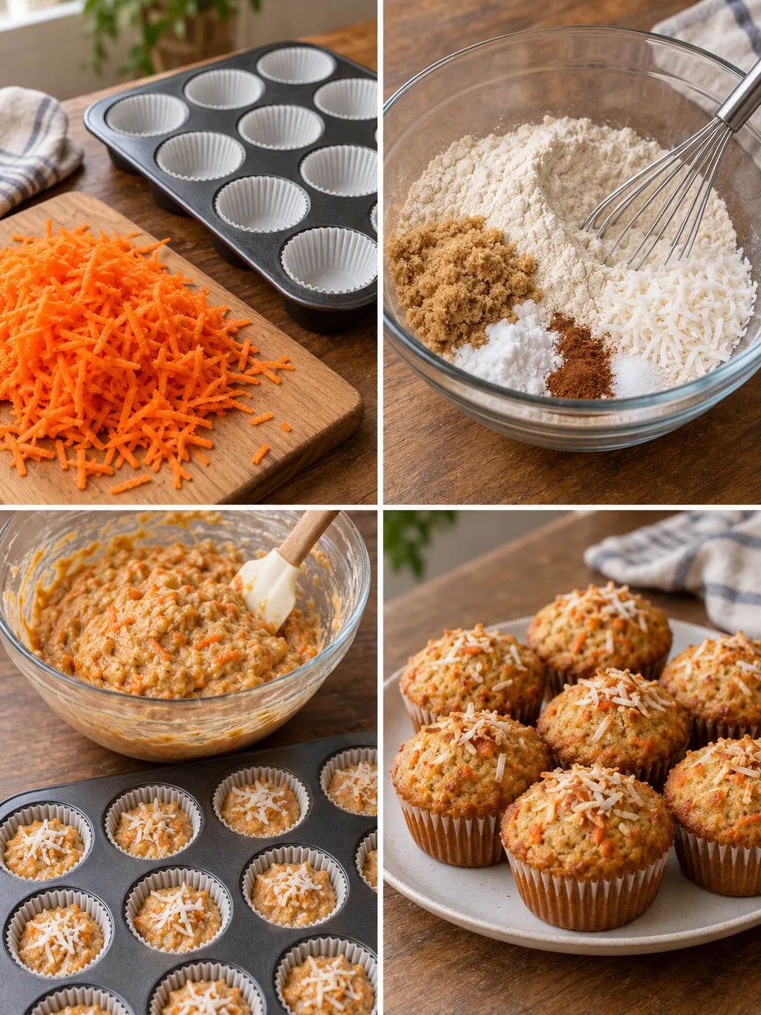 Carrot Coconut Breakfast Muffins