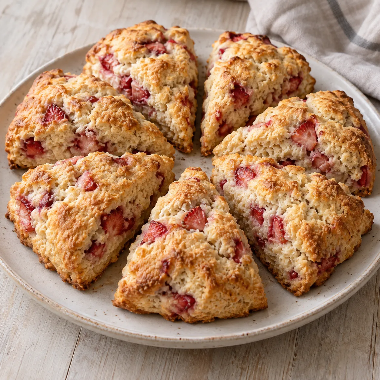 Strawberry Vanilla Cream Scones