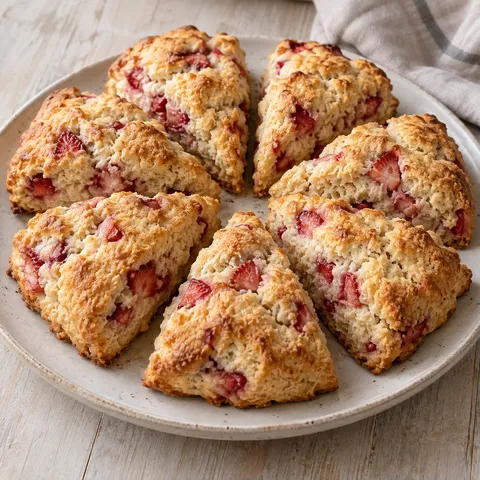 Strawberry Vanilla Cream Scones