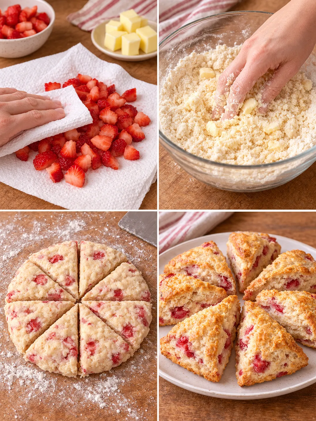 Strawberry Vanilla Cream Scones