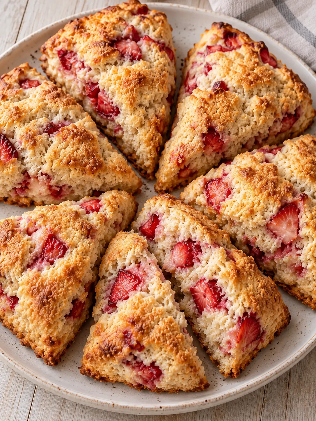 Strawberry Vanilla Cream Scones
