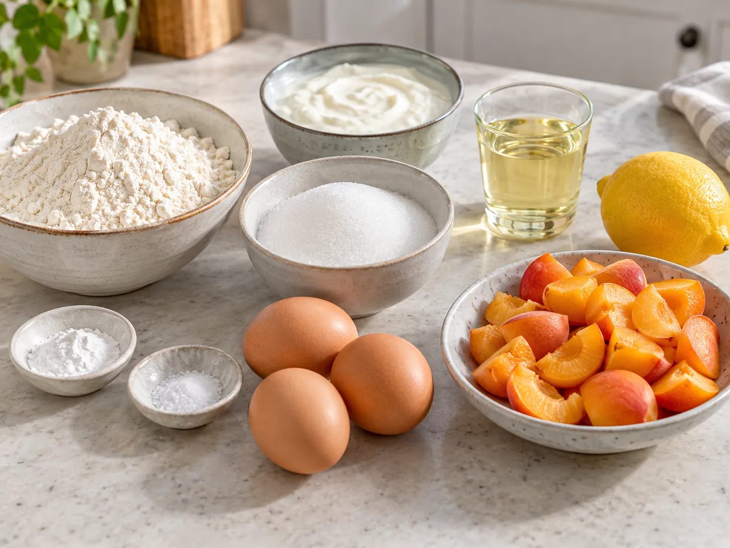 Lemon Apricot Yogurt Cake