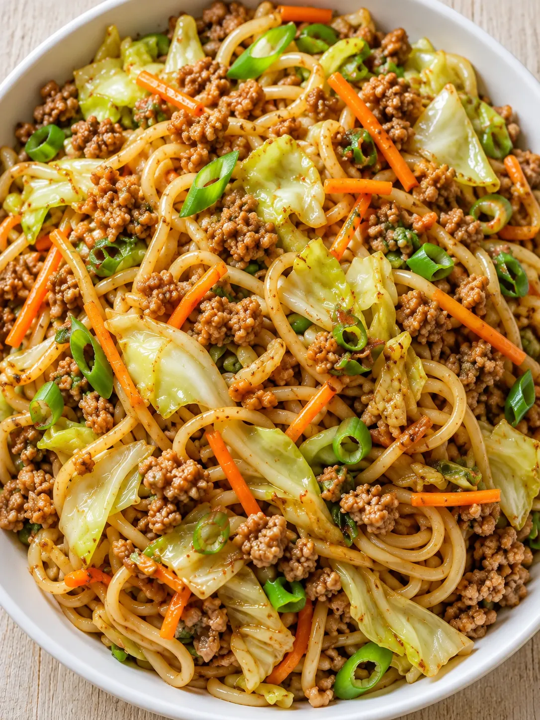 Ginger Pork and Cabbage Noodles