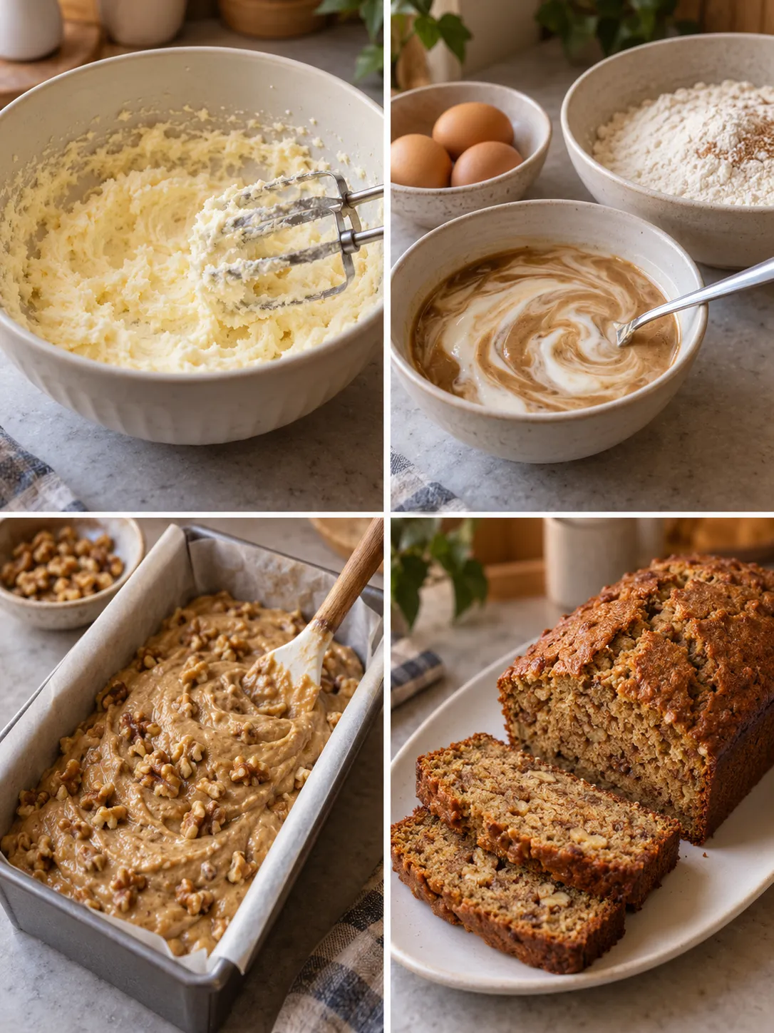 Coffee Walnut Yogurt Loaf