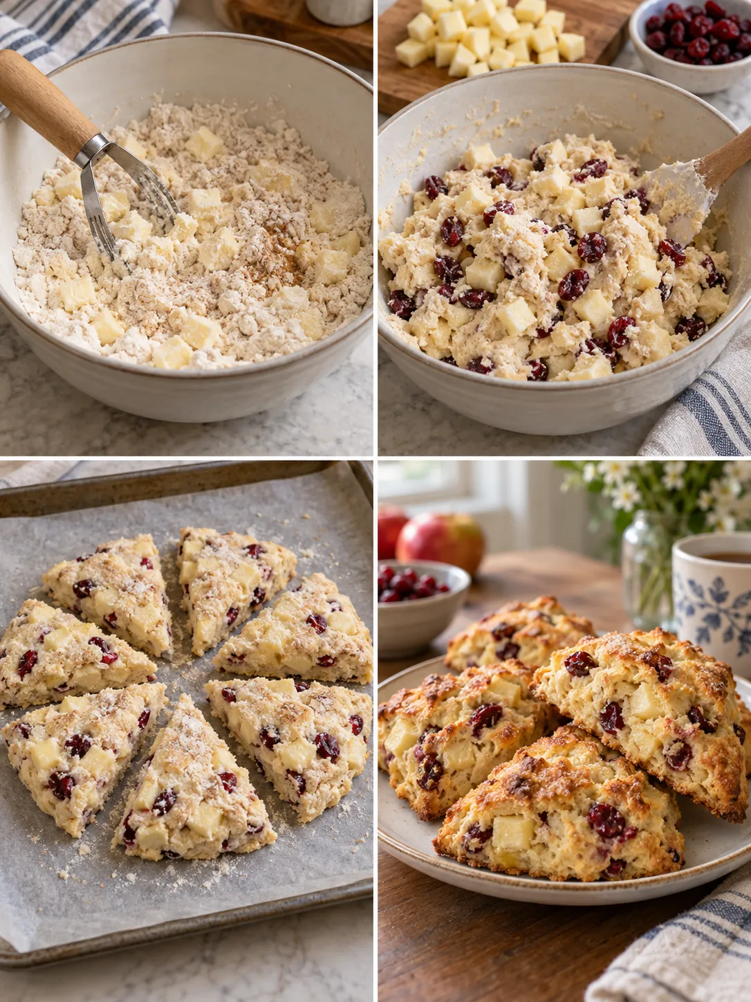 Apple Cranberry Buttermilk Scones