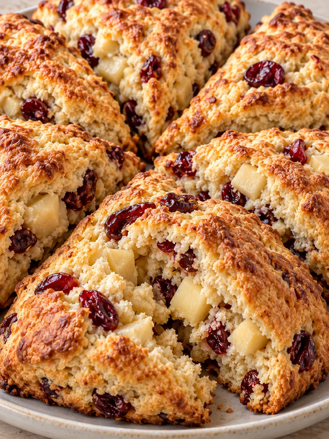 Apple Cranberry Buttermilk Scones