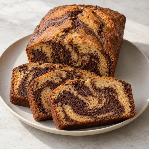 Chocolate Peanut Butter Marble Loaf