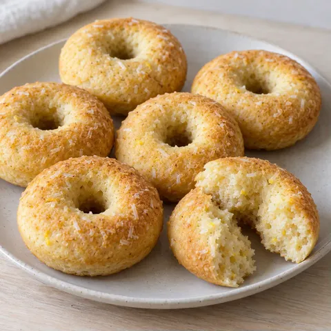 Lemon Coconut Baked Doughnuts