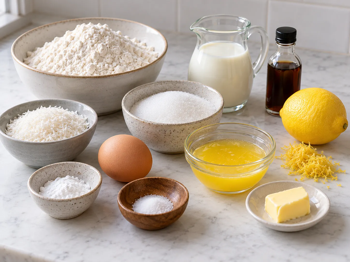 Lemon Coconut Baked Doughnuts