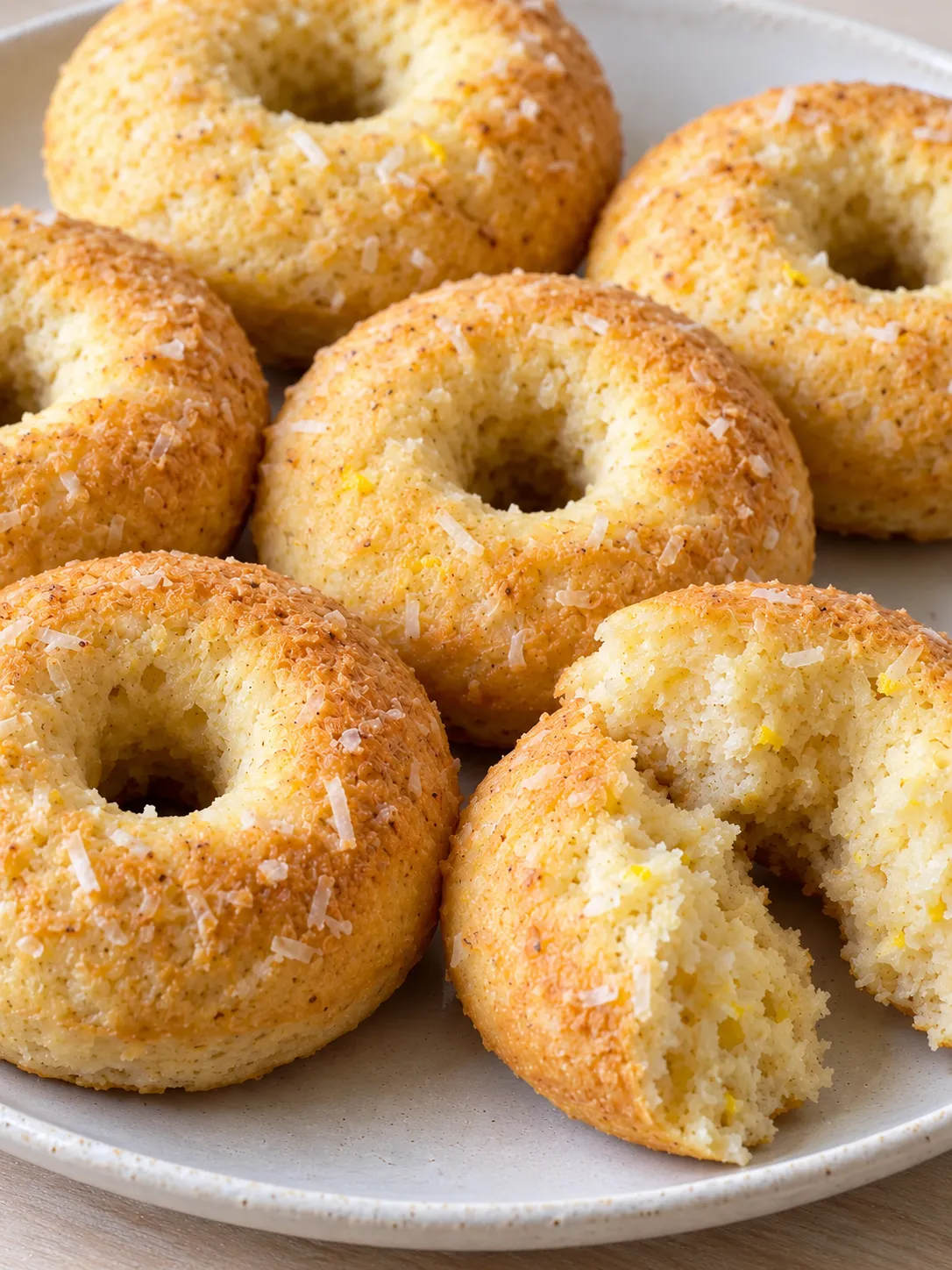 Lemon Coconut Baked Doughnuts