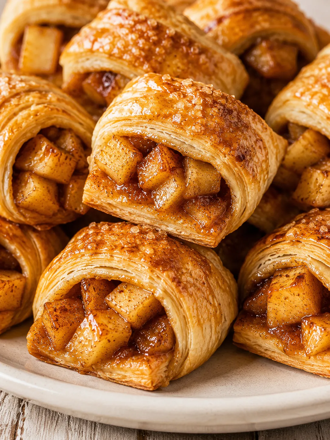 Warm Mini Apple Pie Bites with golden pastry and cinnamon apple filling