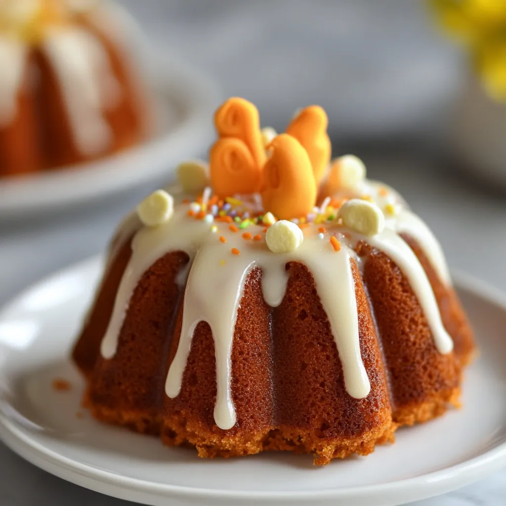 Mini Easter Carrot Cakes with Cream Cheese Frosting