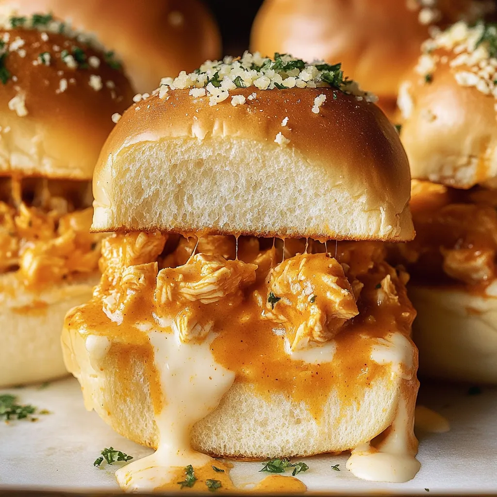 Cheesy Buffalo Chicken Hawaiian Rolls with Ranch