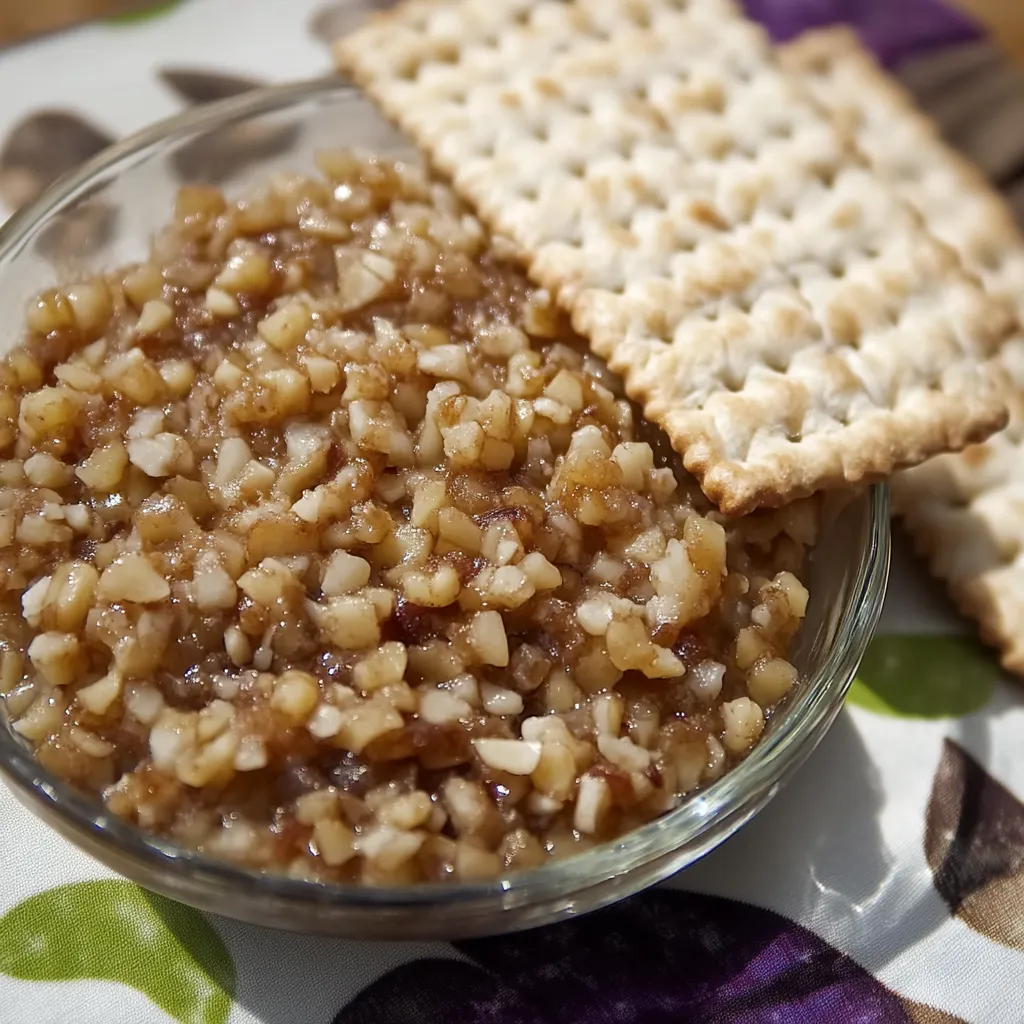 Sweet and Fruity Passover Charoset with Apples and Walnuts
