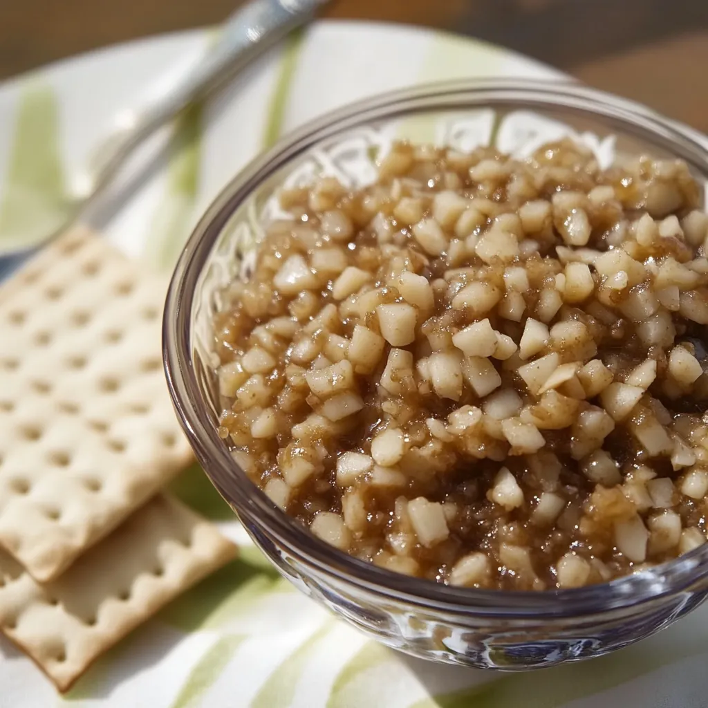 Sweet and Fruity Passover Charoset with Apples and Walnuts
