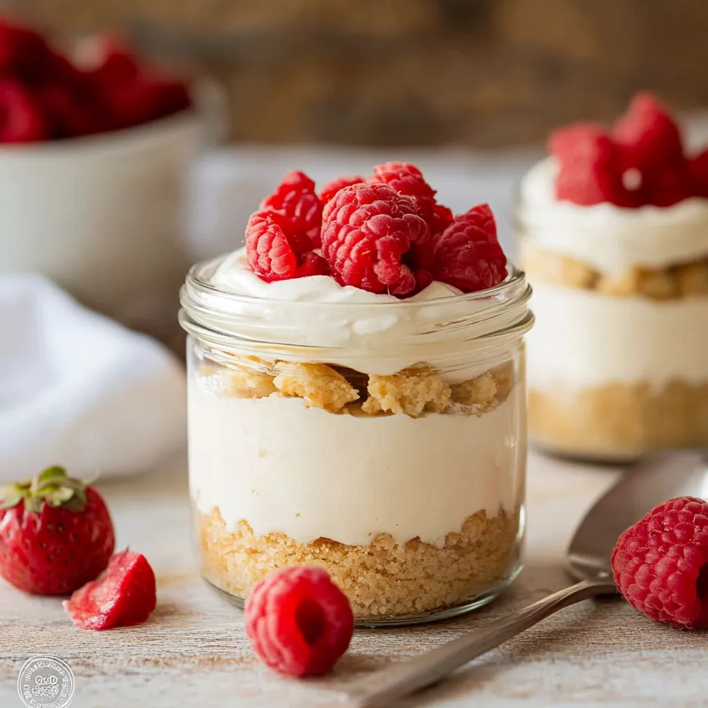 Healthy No-Bake Cheesecake Jars with Cottage Cheese