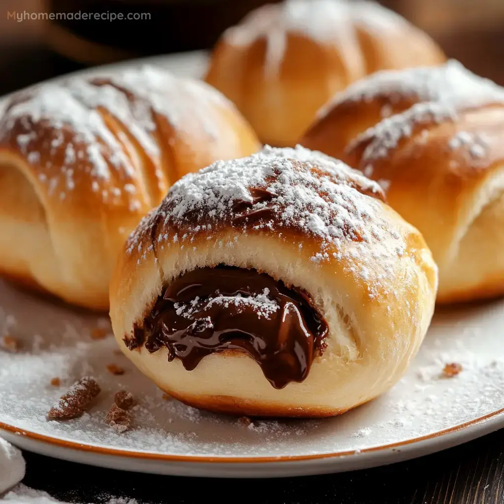 Fluffy Nutella Bread Bombs