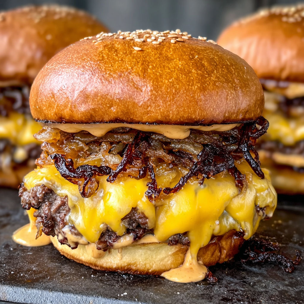 Oklahoma Onion SmashBurger with Crisp Onions & Cheese