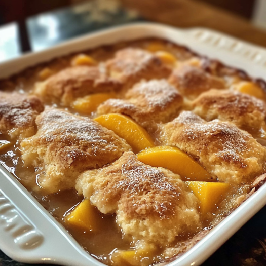 Classic Old Time Peach Cobbler