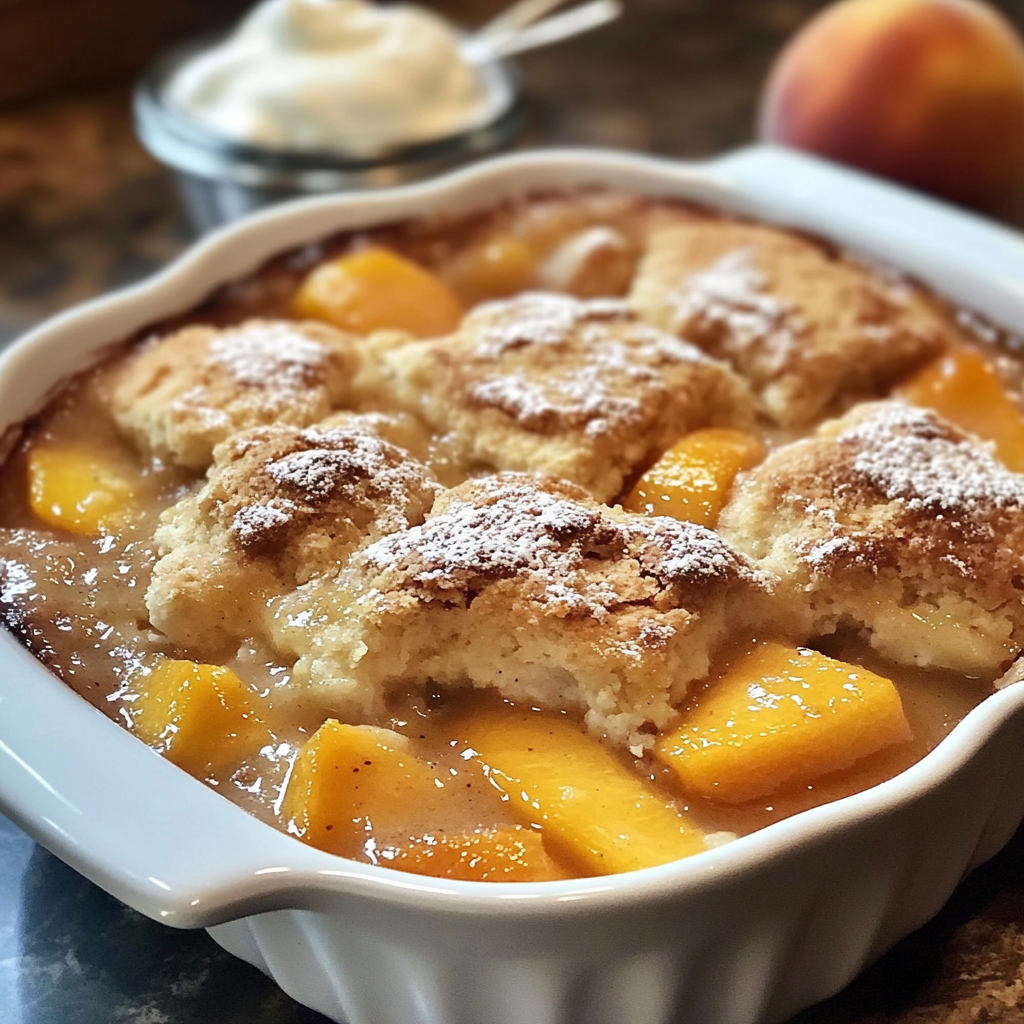 Classic Old Time Peach Cobbler