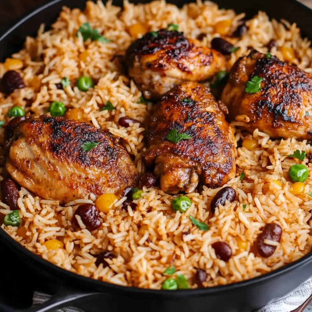 Easy One Pot Jerk Chicken and Rice