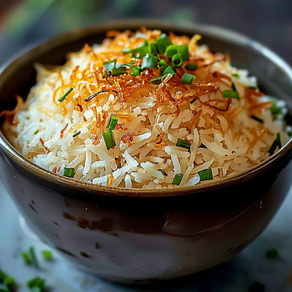 Savory Golden Onion Butter Jasmine Rice
