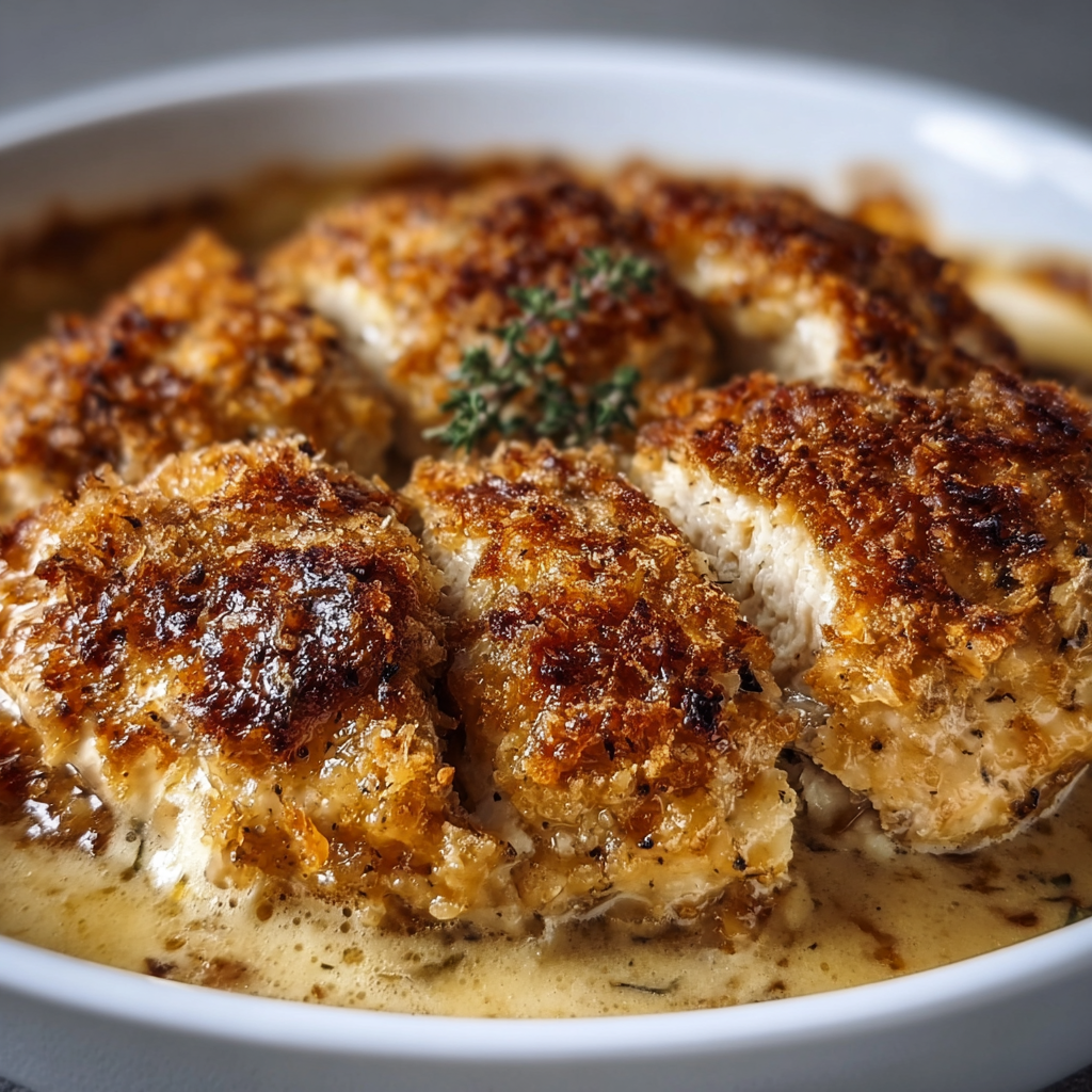 Onion Soup Chicken Bake with Creamy Rice