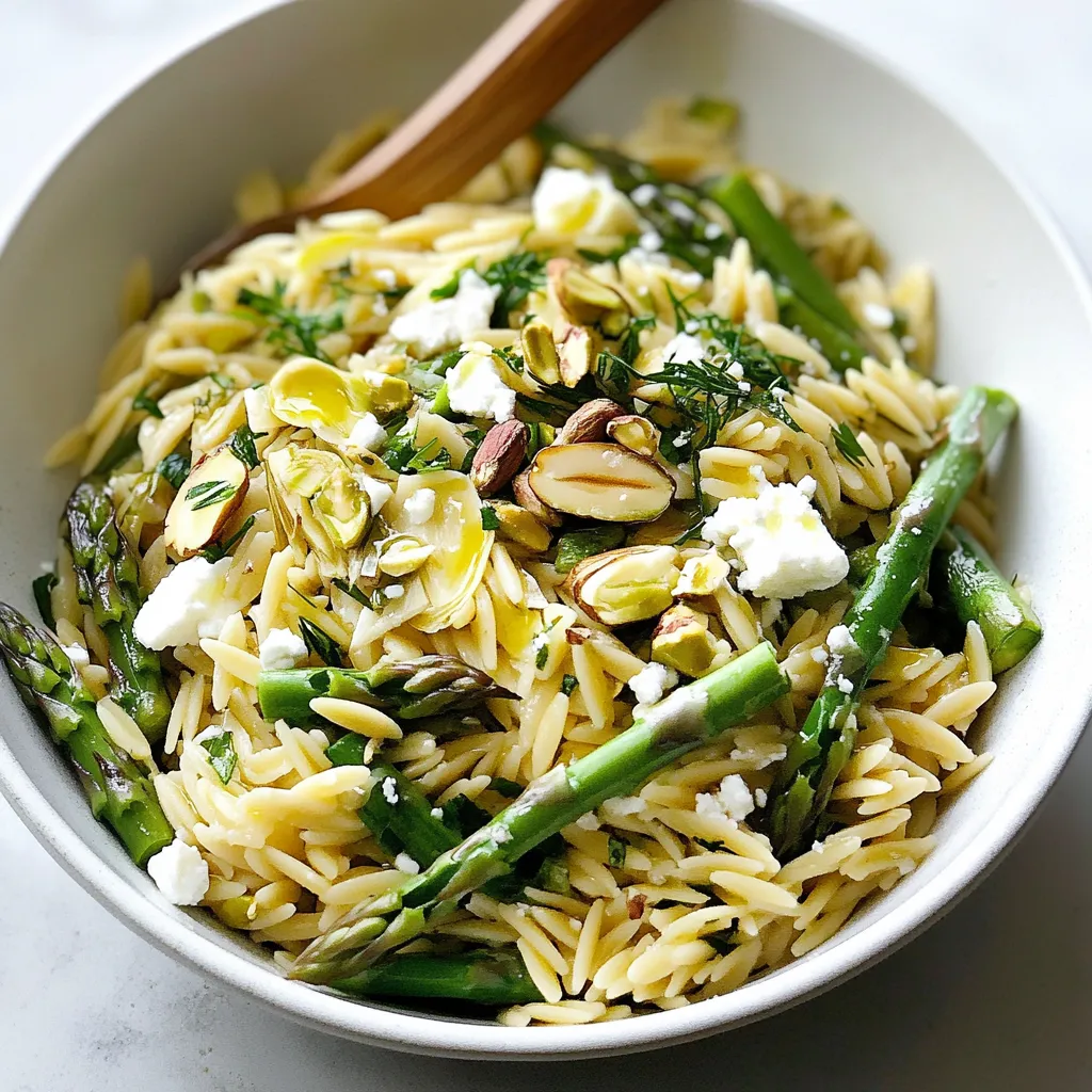 Fresh Orzo with Asparagus and Feta