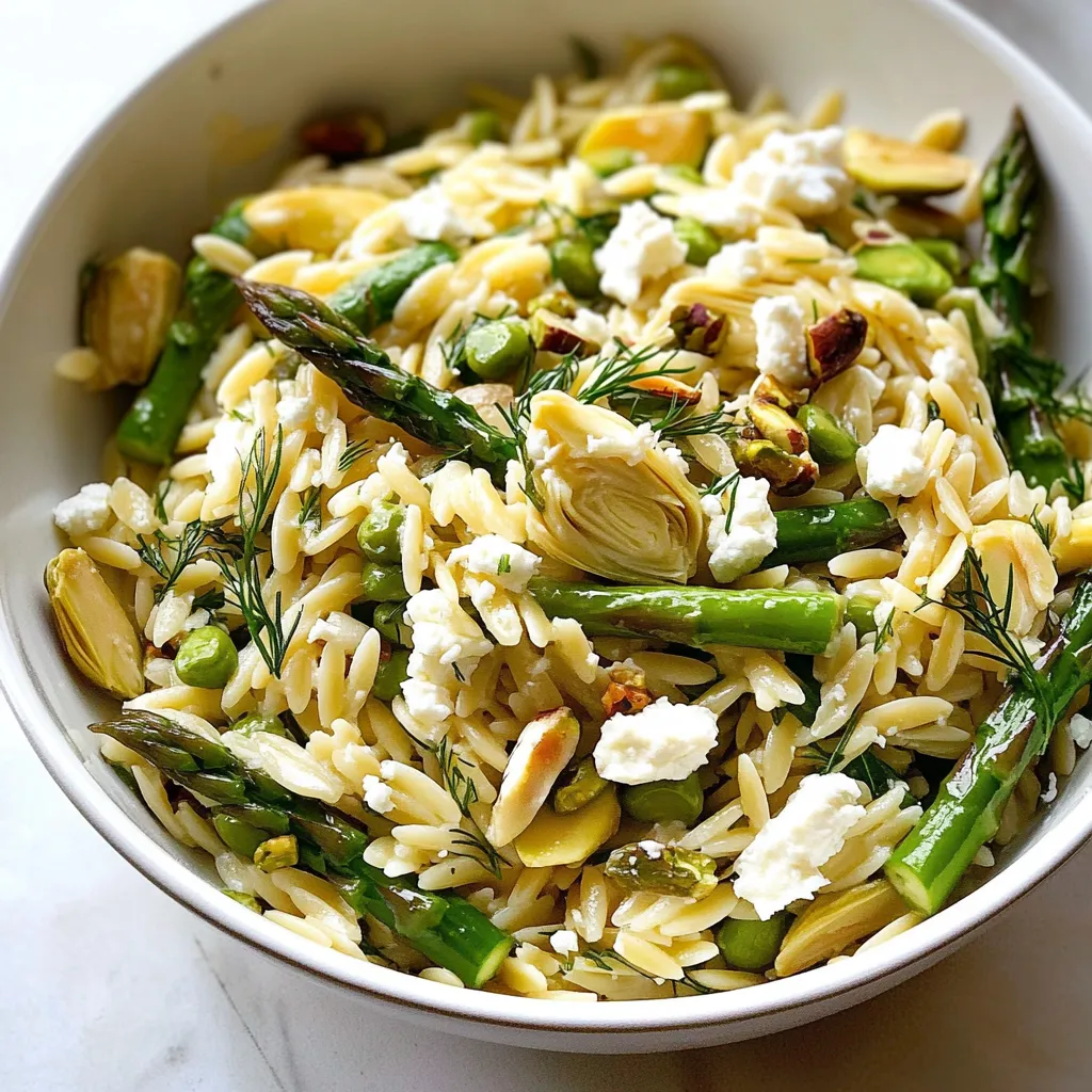 Fresh Orzo with Asparagus and Feta