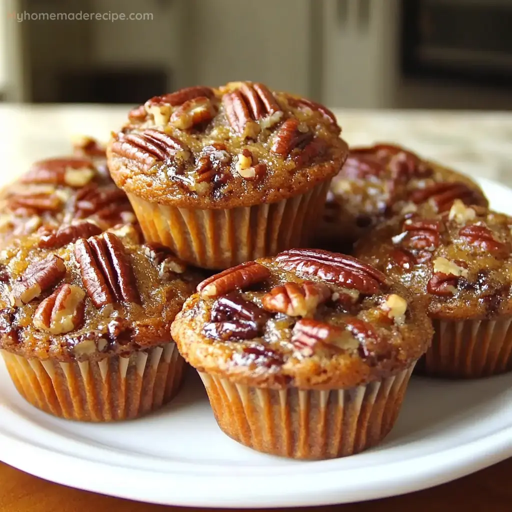 Pecan Pie Muffins with Brown Sugar & Pecans