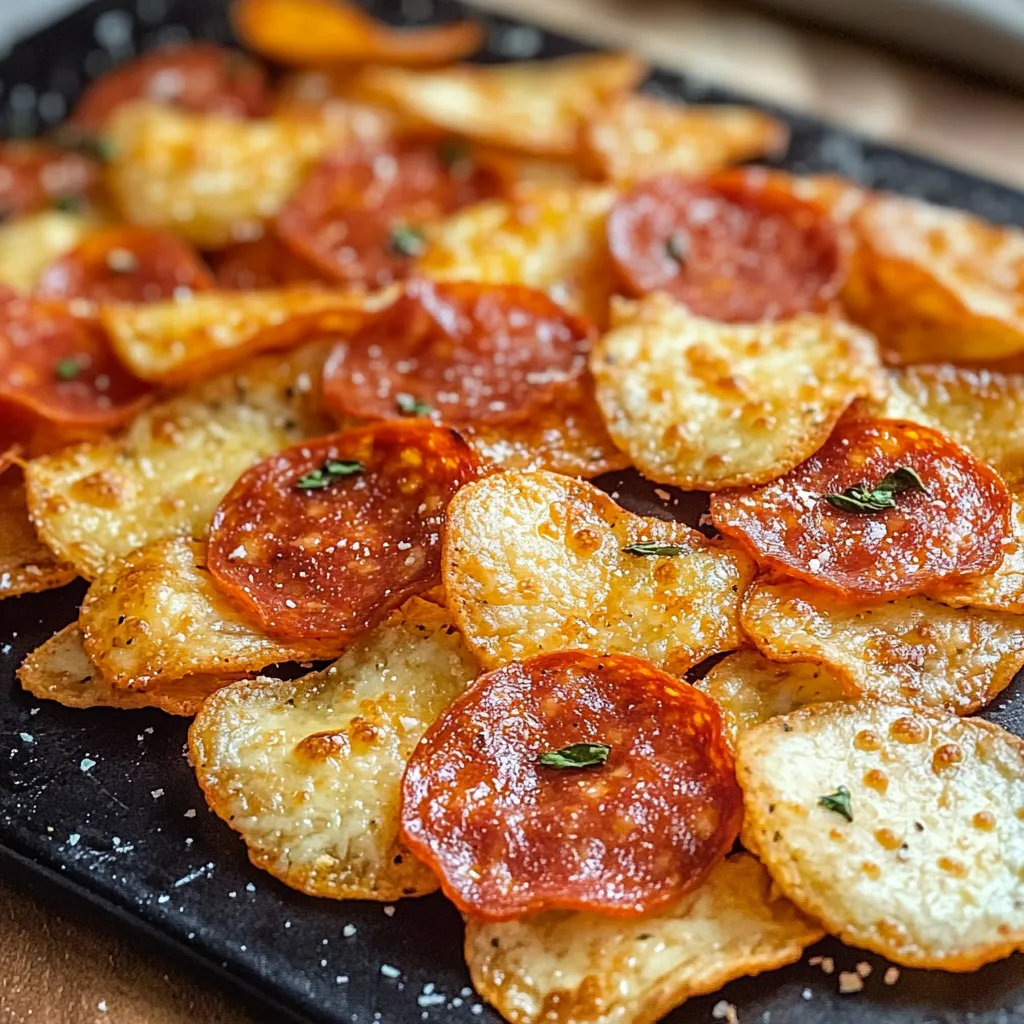 Tasty Pepperoni Cheese Chips