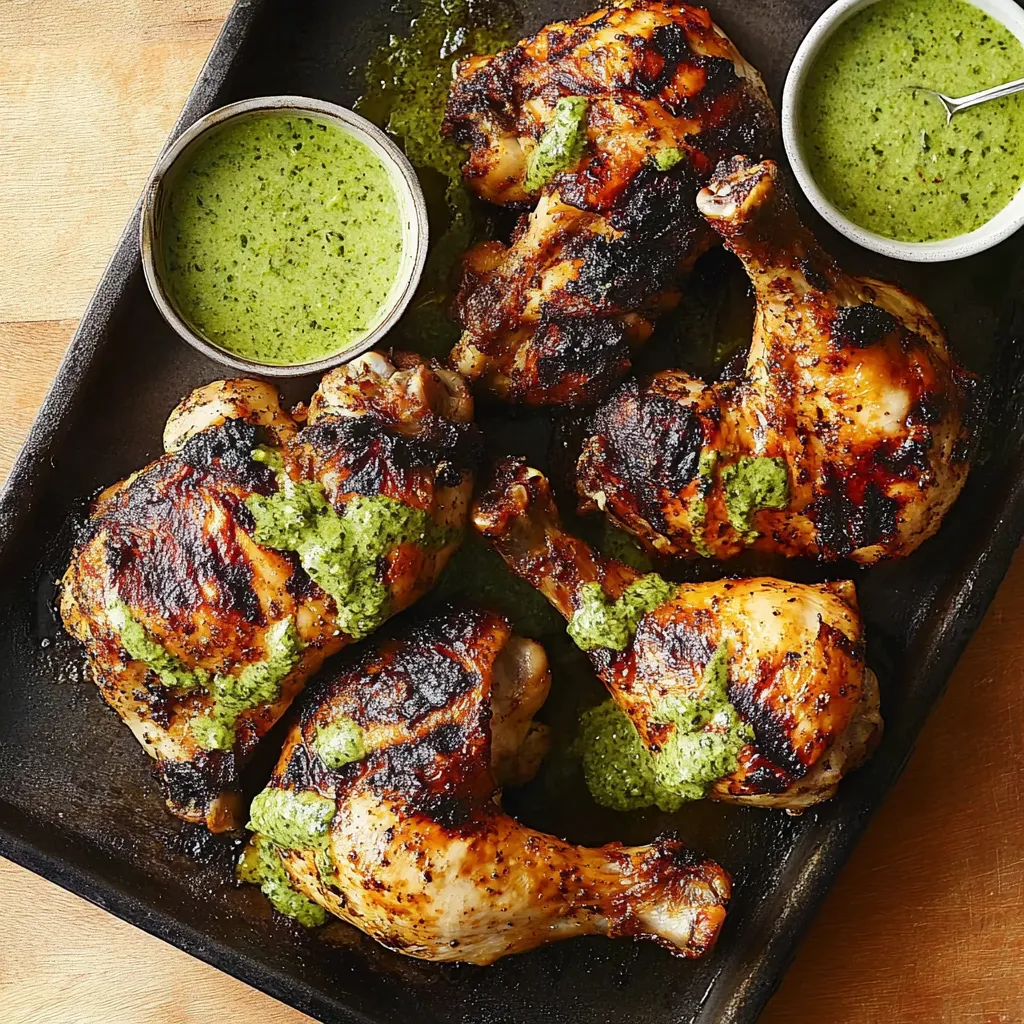 Peruvian-Style Grilled Chicken with Green Sauce
