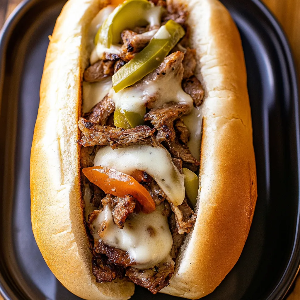Quick Philly Cheesesteak Sandwich
