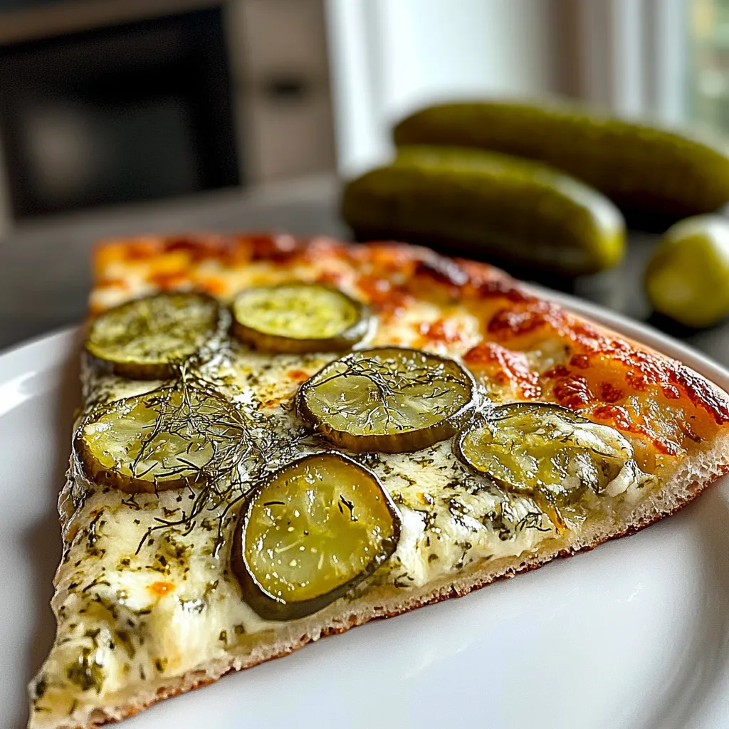 Cheesy Dill Pickle Pizza with Fresh Herb Topping