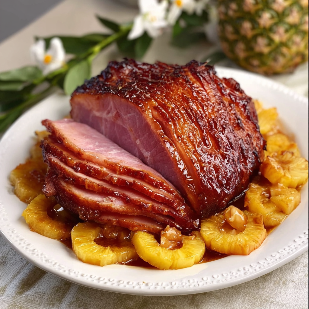 Pineapple Brown Sugar Ham with Sweet Glaze