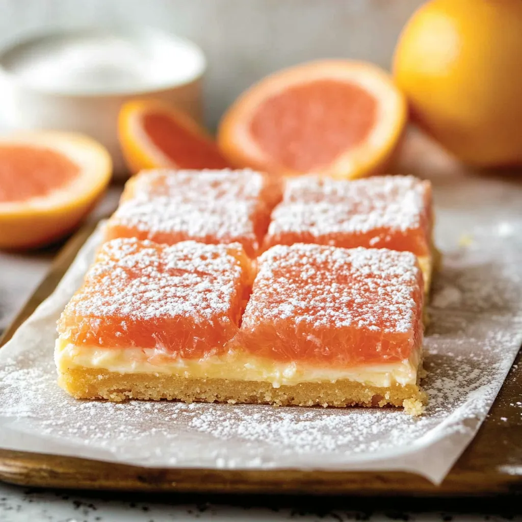 Tangy Pink Grapefruit Dessert Bars