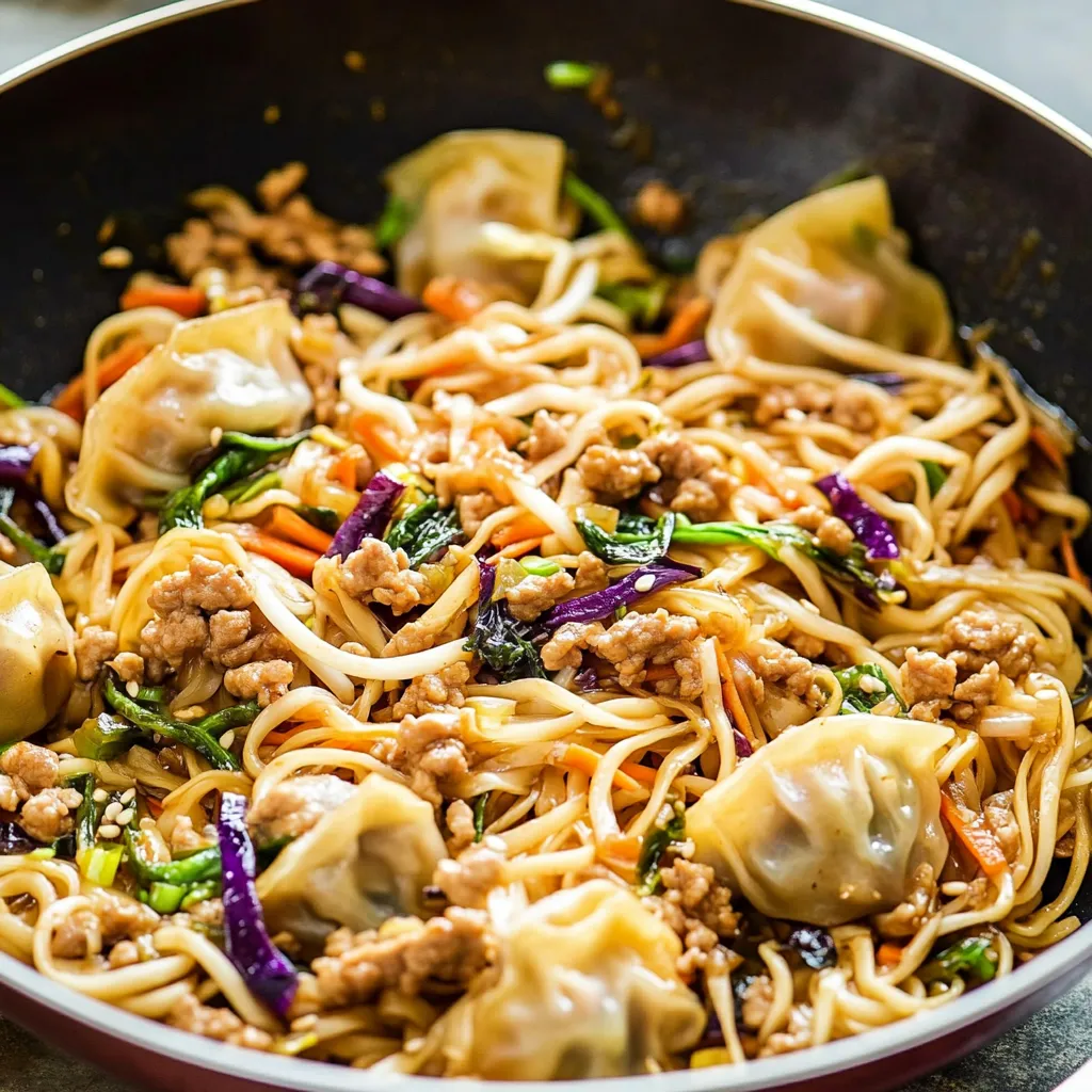 Quick 30-Minute Potsticker Noodle Bowls with Ground Pork